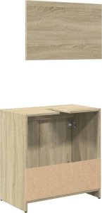 vidaXL vidaXL 2-częściowy zestaw mebli łazienkowych, kolor dąb sonoma 8