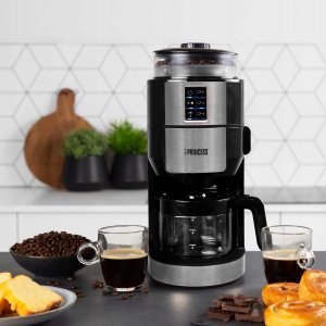 Ekspres przelewowy Princess Princess 249408 Grind and Brew Compact Deluxe, Drip coffee maker, 0.75 L, Coffee beans, Built-in grinder, 750 W, Stainless steel 16
