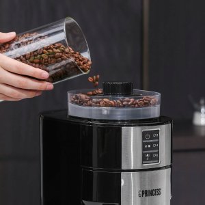 Ekspres przelewowy Princess Princess 249408 Grind and Brew Compact Deluxe, Drip coffee maker, 0.75 L, Coffee beans, Built-in grinder, 750 W, Stainless steel 19