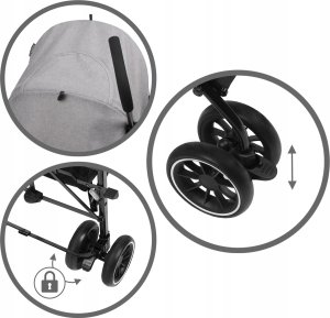Wózek Kidwell KIDWELL WÓZEK PARASOLKA NELLI GRAY/GRAPHITE 5901130105243 10