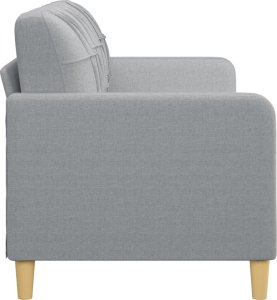 vidaXL VidaXL Sofa 3-osobowa, jasnoszara, 180 cm, tapicerowana tkaniną 4