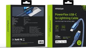 Kabel USB Innostyle USB-C - Lightning 1.5 m Niebieski 15