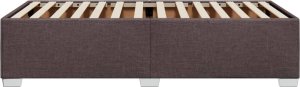 vidaXL Rama łóżka, ciemnobrązowa, 80x200 cm, obita tkaniną 5