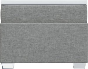 vidaXL Łóżko kontynentalne z materacem, jasnoszare, tkanina, 80x200 cm 4