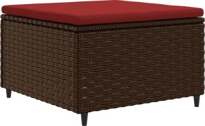 vidaXL 4-cz zestaw wypoczynkowy do ogrodu, poduszki, brązowy rattan PE 4