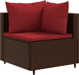 vidaXL vidaXL 7-cz. zestaw wypoczynkowy do ogrodu, z poduszkami, rattan PE 3