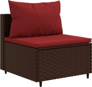 vidaXL vidaXL 7-cz. zestaw wypoczynkowy do ogrodu, z poduszkami, rattan PE 4