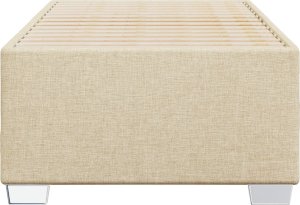 vidaXL vidaXL Rama łóżka, kremowa, 90 x 200 cm, tapicerowana tkaniną 4