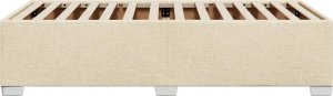 vidaXL vidaXL Rama łóżka, kremowa, 90 x 200 cm, tapicerowana tkaniną 5