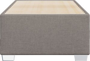 vidaXL vidaXL Rama łóżka, kolor taupe, 90 x 200 cm, tapicerowana tkaniną 4