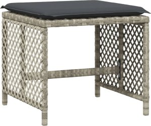 vidaXL vidaXL 11-cz. zestaw mebli do ogrodu z poduszkami jasnoszary rattan PE 5