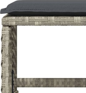 vidaXL vidaXL 11-cz. zestaw mebli do ogrodu z poduszkami jasnoszary rattan PE 10