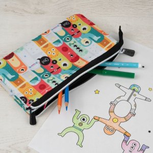 Piórnik Milan Piórnik 5 komorowy Aliens wielokolorowy MILAN 3