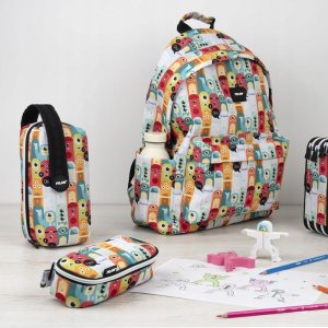 Piórnik Milan Piórnik 5 komorowy Aliens wielokolorowy MILAN 5