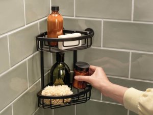 Koszyk prysznicowy Tesa tesa ALUXX Eckduschkorb Doppel schwarz 4