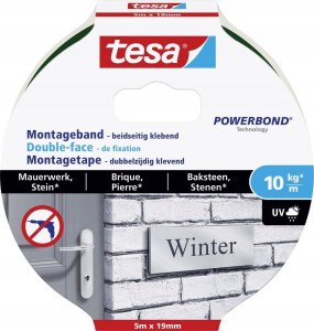 Tesa tesa Montageband Mauerwerk&Stein 10kg 5m x 19mm 1