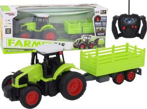 LeanToys Traktor Zdalnie Sterowany RC Z Przyczepą 1:16 Zielony 1