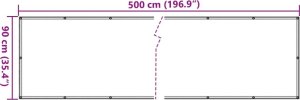 vidaXL vidaXL Osłona balkonowa, szara, 500x90 cm, PVC 6