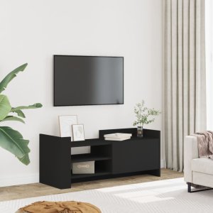 vidaXL vidaXL Szafka pod TV, czarna, 100x35x40 cm, materiał drewnopochodny 1