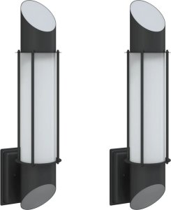 Kinkiet vidaXL vidaXL Kinkiety zewnętrzne, 2 szt., czarne, stal nierdzewna 2
