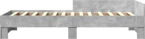 vidaXL vidaXL Rama łóżka, szarość betonu, 90x190 cm, materiał drewnopochodny 4