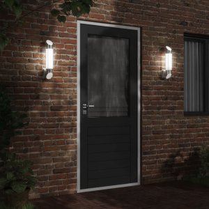 Kinkiet vidaXL vidaXL Kinkiety zewnętrzne, 2 szt. srebrne, stal nierdzewna 3