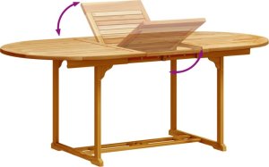 vidaXL vidaXL 7-cz. zestaw mebli ogrodowych, lite drewno akacjowe i textilene 5