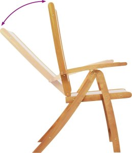 vidaXL 7-cz. zestaw mebli ogrodowych, lite drewno akacjowe i textilena 5