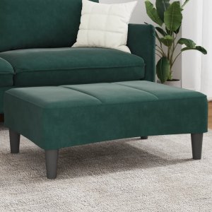 vidaXL VidaXL Footstool Dark Green 30.3"x21.7"x12.2" Velvet 1