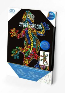 DIAMOND DOTZ Haft diamentowy Diamond Dotz Gekko paua Jaszczurka 29x43cm DDK6002 1