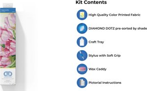 DIAMOND DOTZ Haft diamentowy Diamond Dotz Tulipany 58,8x48,6cm DD10051 2