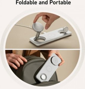 Ładowarka Anker Ładowarka MagGo 3w1 Pad 15W Qi2 Biała 5