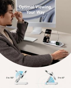 Ładowarka Anker Ładowarka MagGo 3w1 Pad 15W Qi2 Biała 6