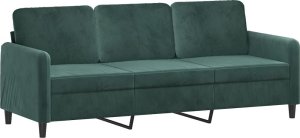 vidaXL VidaXL 3-Seater Sofa Dark Green 70.9" Velvet 2