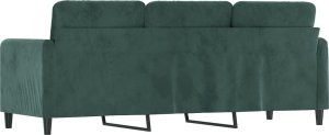 vidaXL VidaXL 3-Seater Sofa Dark Green 70.9" Velvet 5