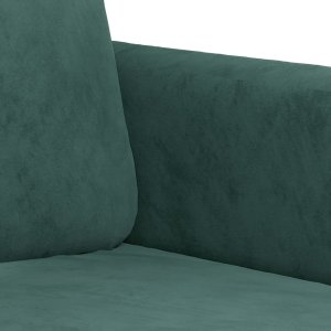 vidaXL VidaXL 3-Seater Sofa Dark Green 70.9" Velvet 6
