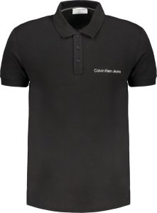 Calvin Klein MĘSKA CZARNA KOSZULKA POLO Z KRÓTKIM RĘKAWEM CALVIN KLEIN M 1