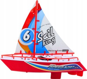 LeanToys Łódka Pływająca Łódź Na Baterie Zabawka Wodna Czerwona 2