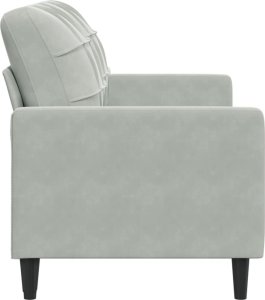 vidaXL vidaXL Sofa 2-osobowa, jasnoszara, 140 cm, tapicerowana aksamitem 5