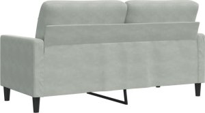 vidaXL vidaXL Sofa 2-osobowa, jasnoszara, 140 cm, tapicerowana aksamitem 6