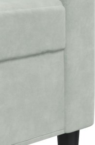 vidaXL vidaXL Sofa 2-osobowa, jasnoszara, 140 cm, tapicerowana aksamitem 7