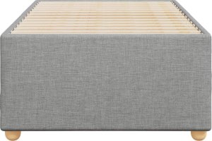 vidaXL Rama łóżka, jasnoszara, 80 x 200 cm, tapicerowana tkaniną 4