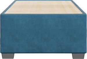 vidaXL vidaXL Rama łóżka, niebieska, 90x200 cm, tapicerowana aksamitem 4