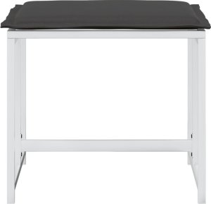 vidaXL vidaXL Stołki ogrodowe z poduszkami, 4 szt., białe, stal i textilene 4