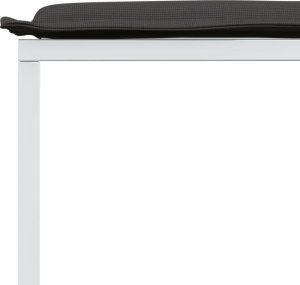 vidaXL vidaXL Stołki ogrodowe z poduszkami, 4 szt., białe, stal i textilene 8