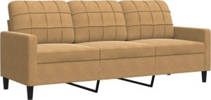vidaXL vidaXL Sofa 3-osobowa, brązowa, 180 cm, tapicerowana aksamitem 2