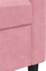 vidaXL Sofa 3-osobowa, różowa, 180 cm, obita aksamitem 7