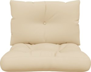 vidaXL vidaXL Poduszki na sofę z palet, 2 szt., beżowe, tkanina 5