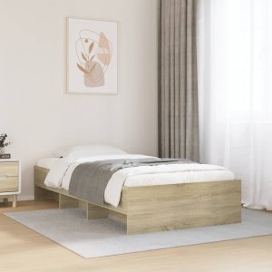 vidaXL vidaXL Łóżko bez materaca, dąb sonoma, 100x200 cm 3