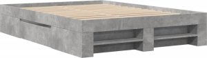 vidaXL vidaXL Rama łóżka, szarość betonu, 90x190 cm, materiał drewnopochodny 3